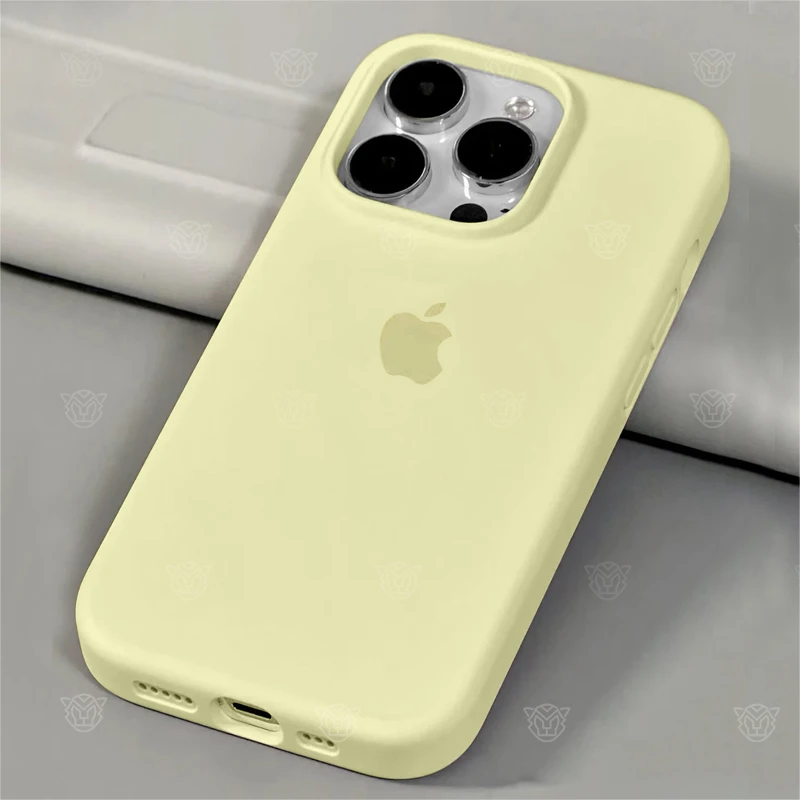 奶黄色苹果16promax手机壳适用iPhone15pro保护套14/13液态硅胶12