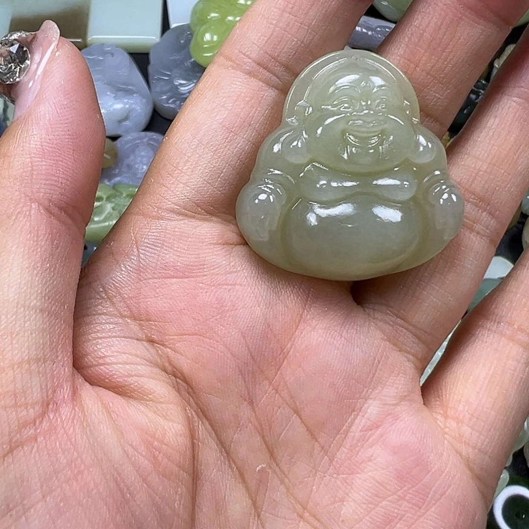 和田玉未镶嵌吊坠(不含链)微瑕.需要包容