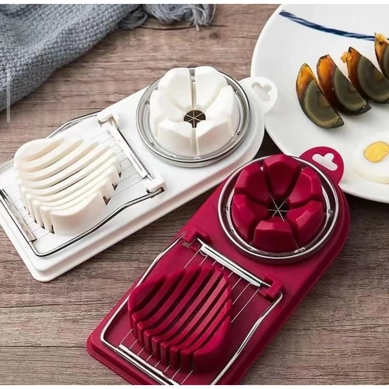 鸡蛋切片器家用不锈钢切蛋器二合一松花蛋切皮蛋切鸡蛋神器水煮蛋