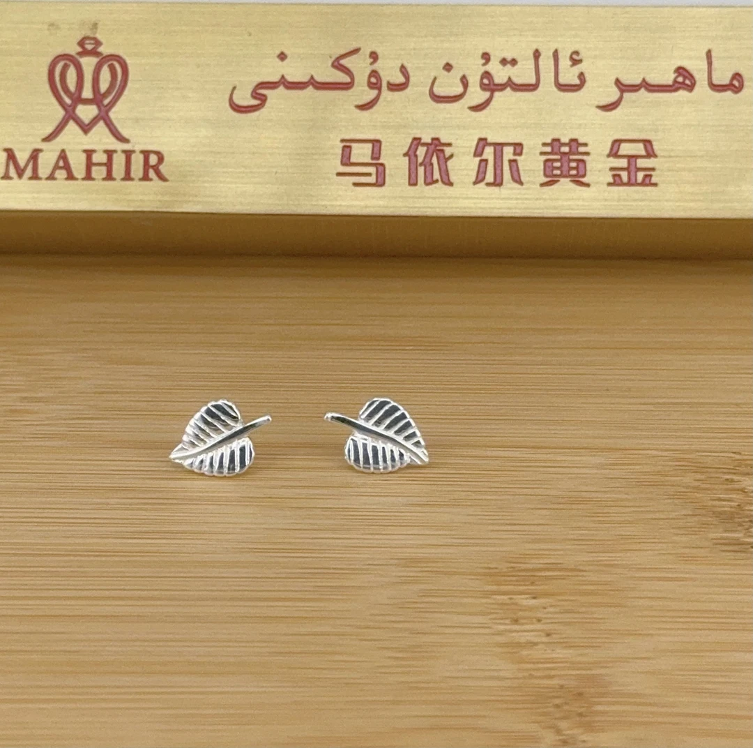 足银耳饰 足银耳钉直钉（82号）