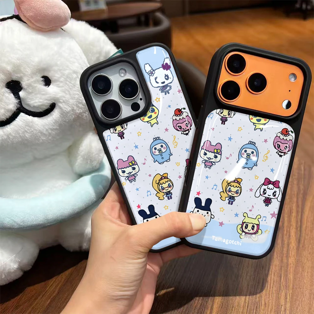 0009黑框滴胶适用苹果17promax手机壳16/15/14/13/12可爱保护套