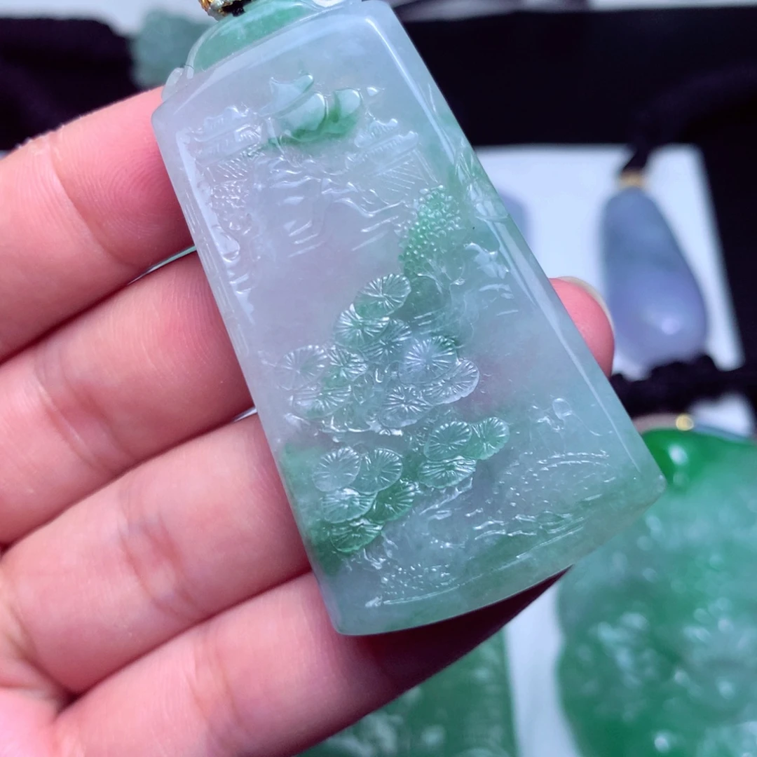 翡翠未镶嵌颈饰天然a货翡翠