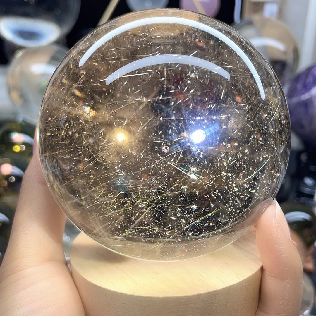 水晶未镶嵌珠宝半成品金发晶91
