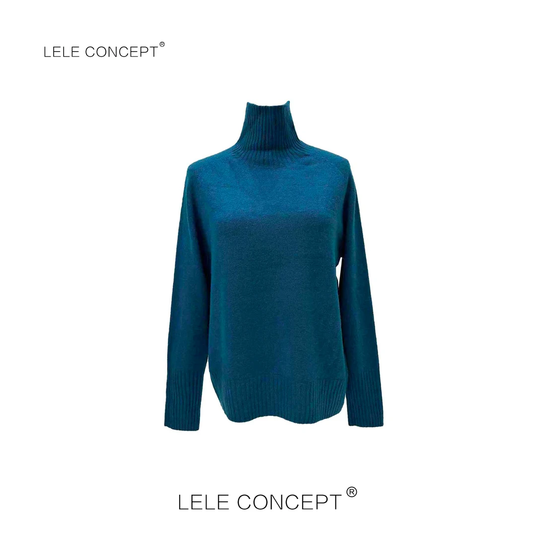 LELE CONCEPT｜【如一】秋高领螺纹边毛衣净版针织百搭气质轻奢S0654
