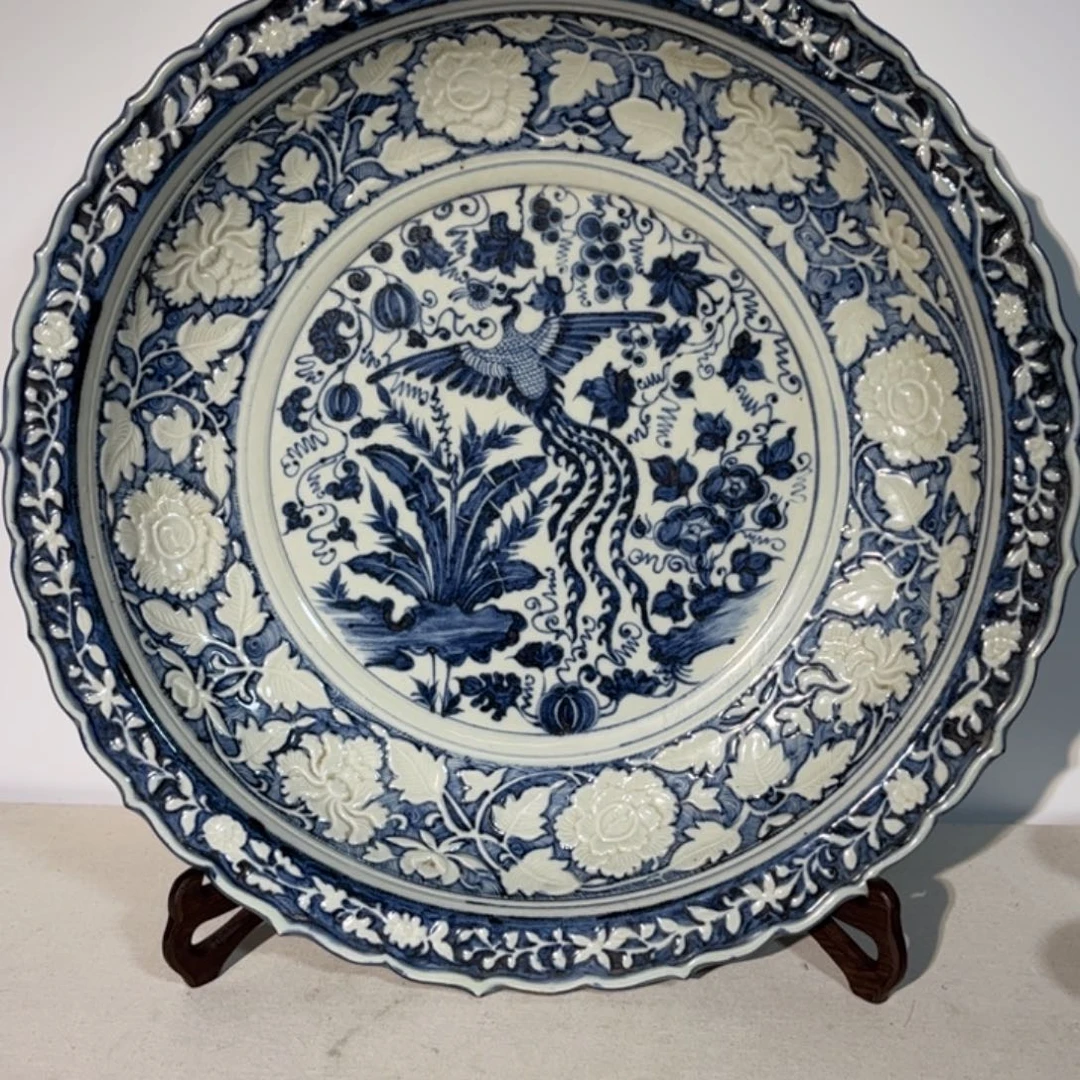 阿***迪摆件当代瓷器工艺品摆件青花