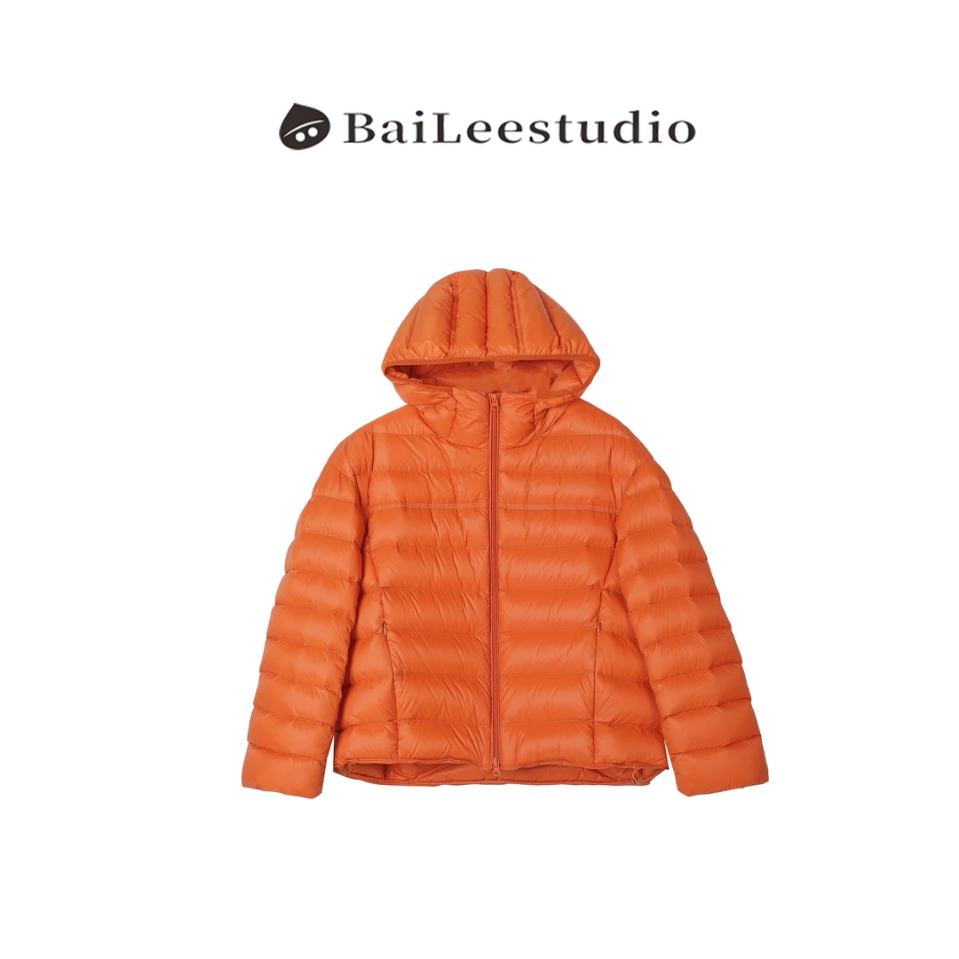 【柏栗良品】2025冬季新款~“柿柿如意”连帽鹅绒羽绒服女258868