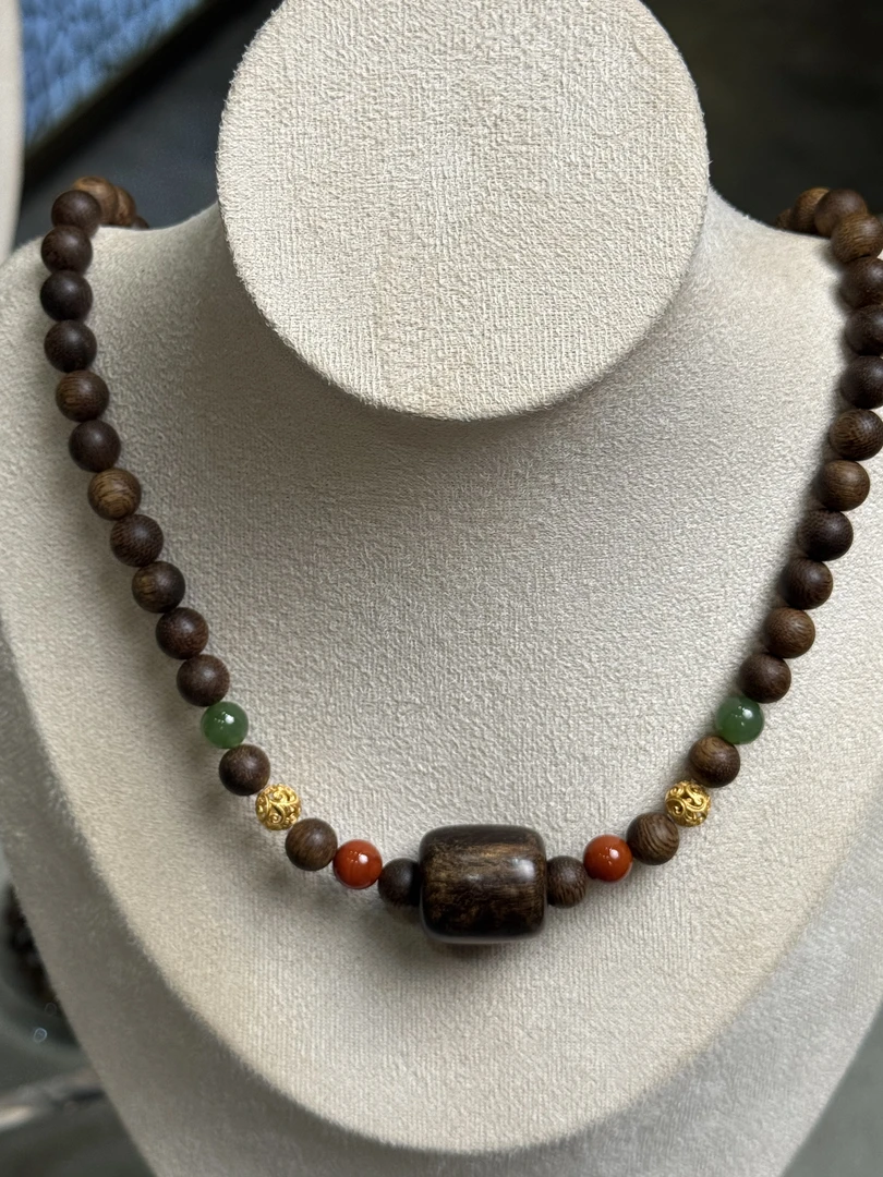 沉香木作正宗老料0.8【白ᅟᅠ棋ᅟᅠ楠ᅟᅠ沉ᅟᅠ香】桶珠