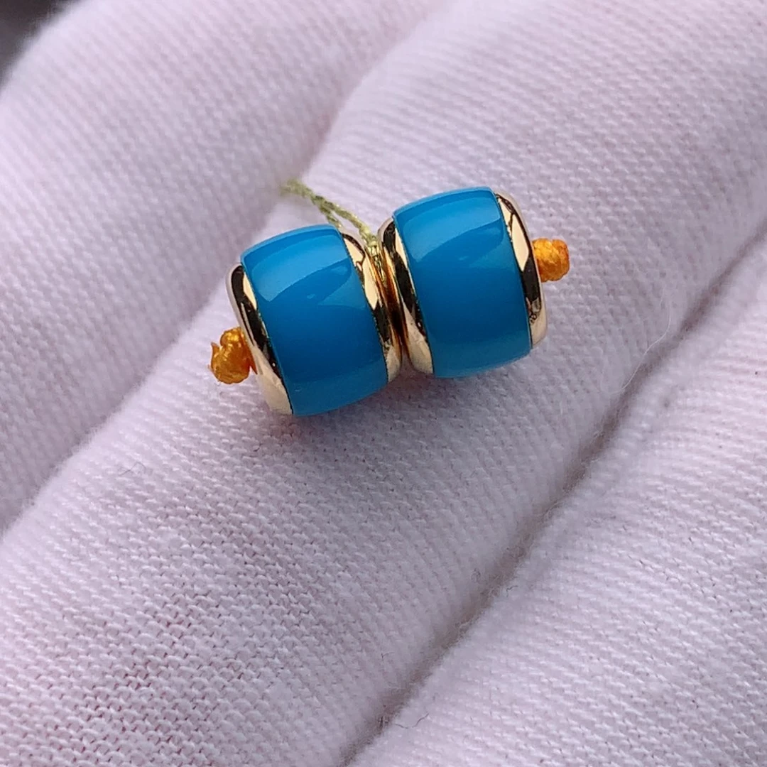 18K金镶嵌绿松石珠宝奇石