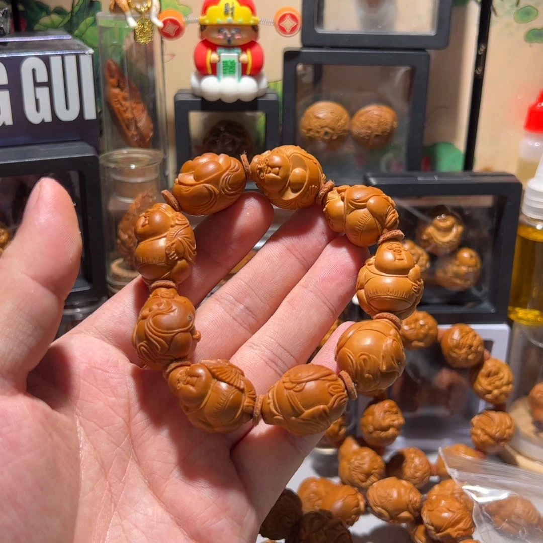 梦***他橄榄核手串/手链手工财神