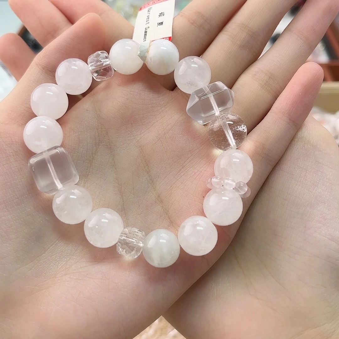 r****水晶未镶嵌手链白水晶加白幽灵