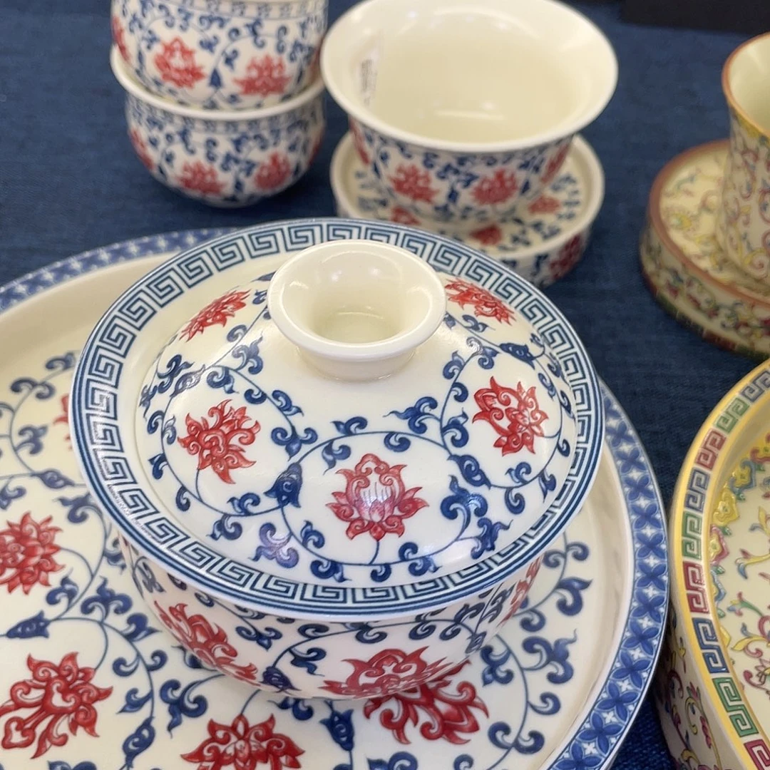 陶景德陶瓷盖碗茶具