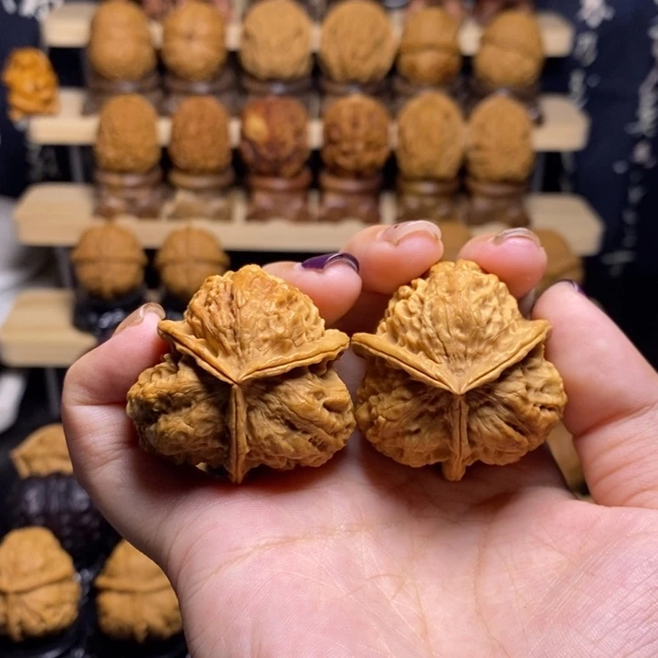文玩核桃把件Z黄金三棱17…………