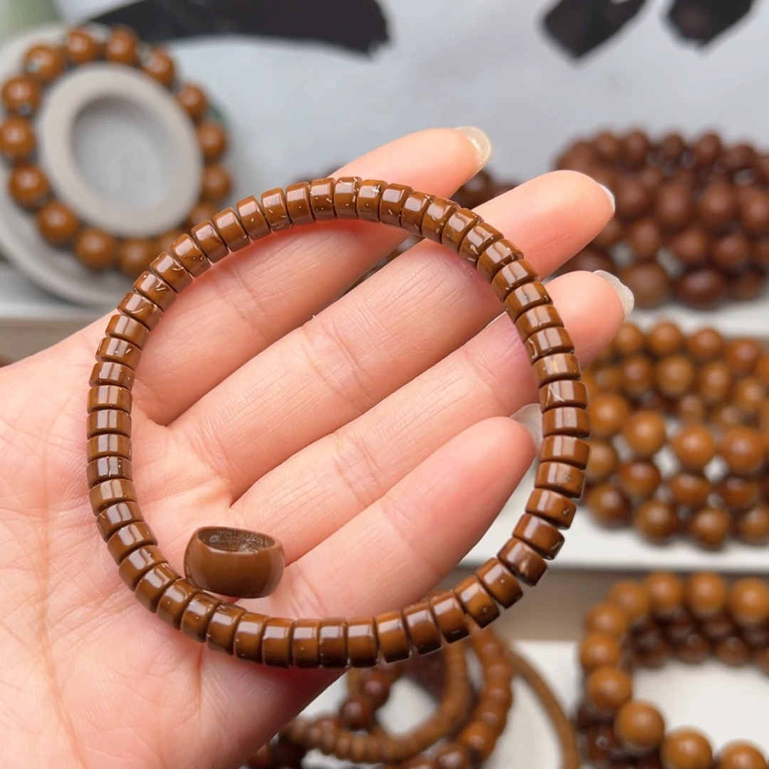 紫金鼠手串仙****陈6x3.5纯肉实心药片练手款