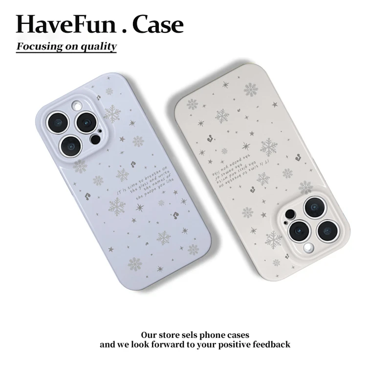 雅天立ins星星雪花适用iPhone16苹果菲林手机壳华为vivo小米oppo