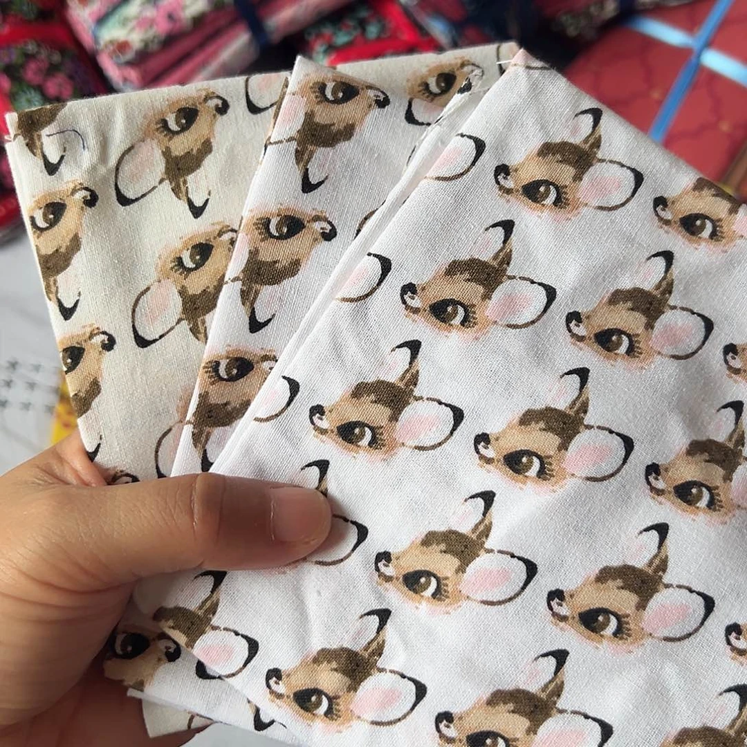 3片纯棉平布45.50厘米一片