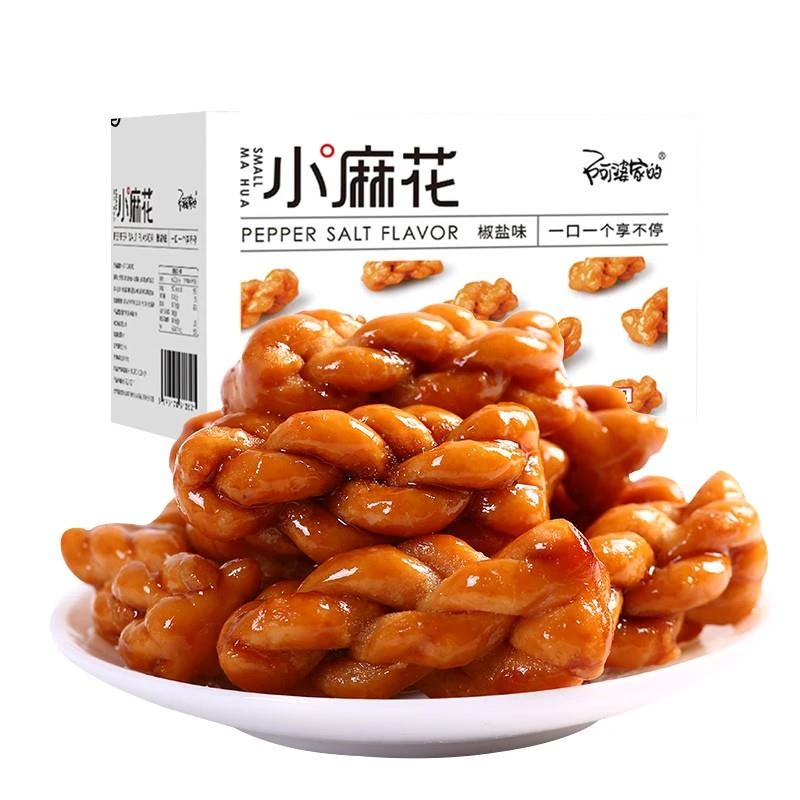 阿婆家的红糖小麻花零食小吃单独小晚上解饿夜宵休闲食品笋1g