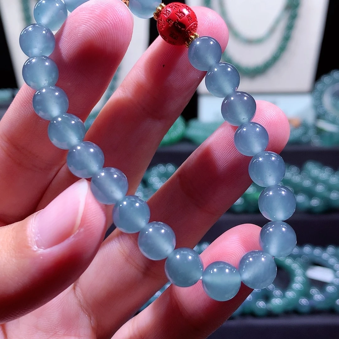 翡翠未镶嵌手链天然a货翡翠手串8