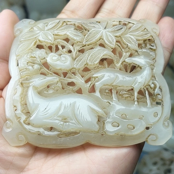 南***梦颈饰未镶嵌和田玉（青白玉）