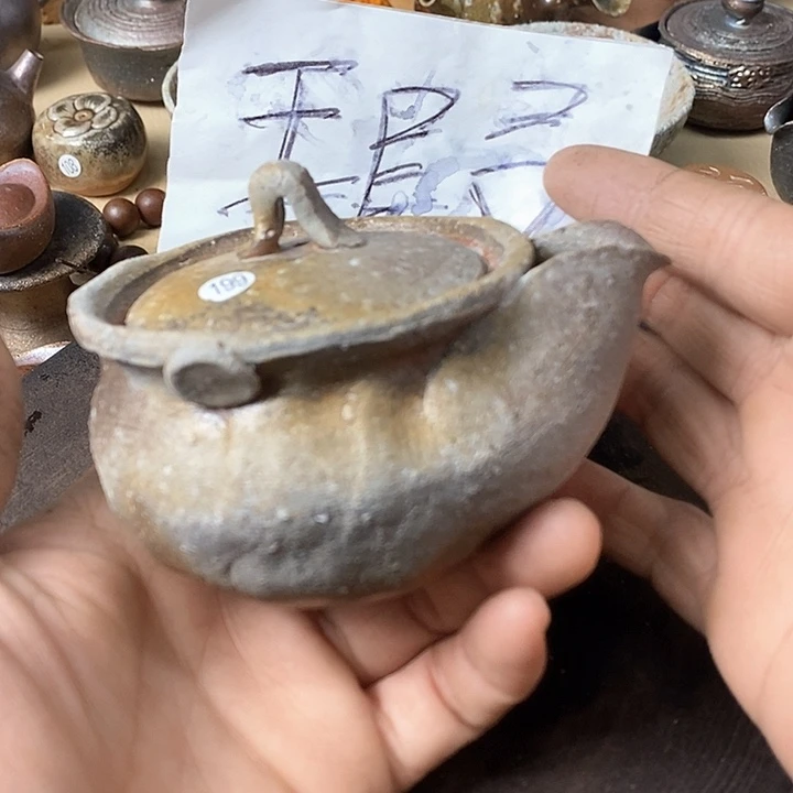 杯手工粗陶、柴烧茶器