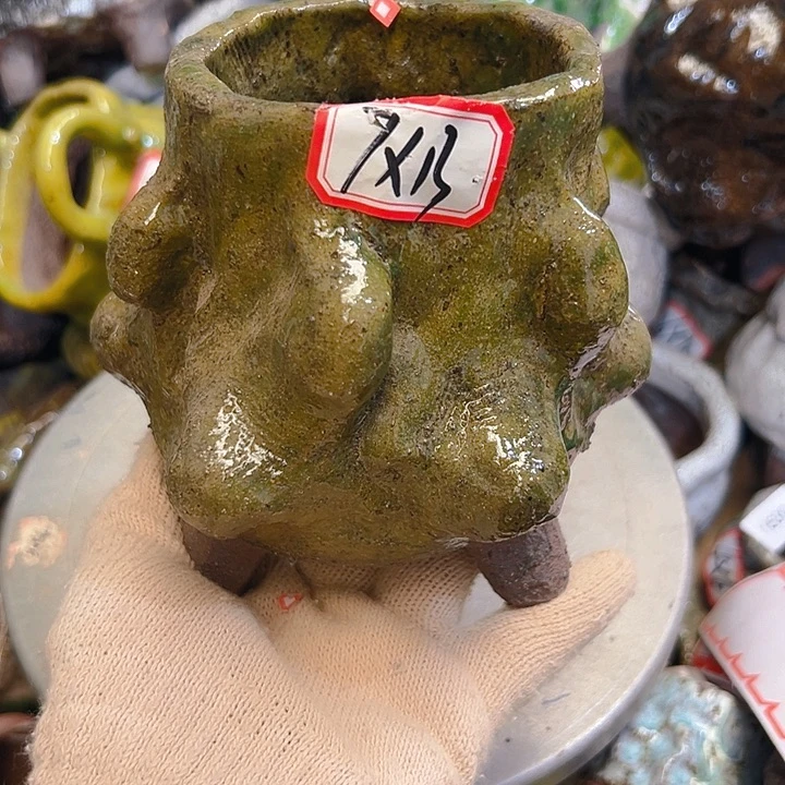 粗陶花盆手工花盆