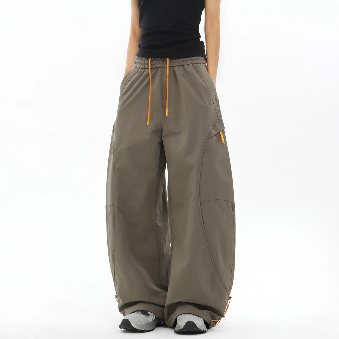 WAINOT潮牌户外登山运动工装休闲裤男女速干三防阔腿束脚冲锋裤子