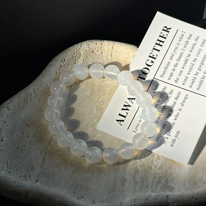 超超超冰透百搭气质白月光手串