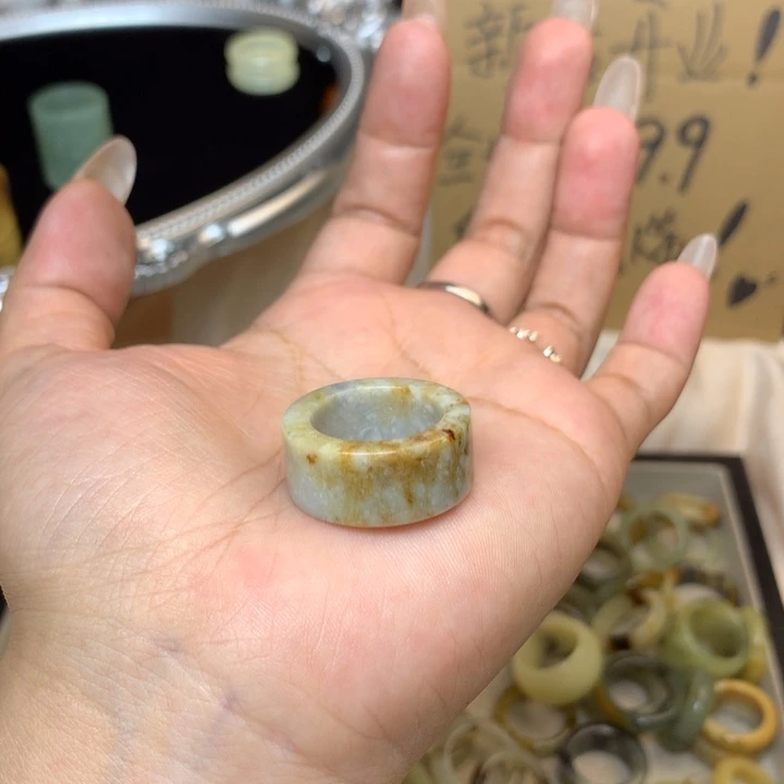 1***.合金蛇纹石玉戒指