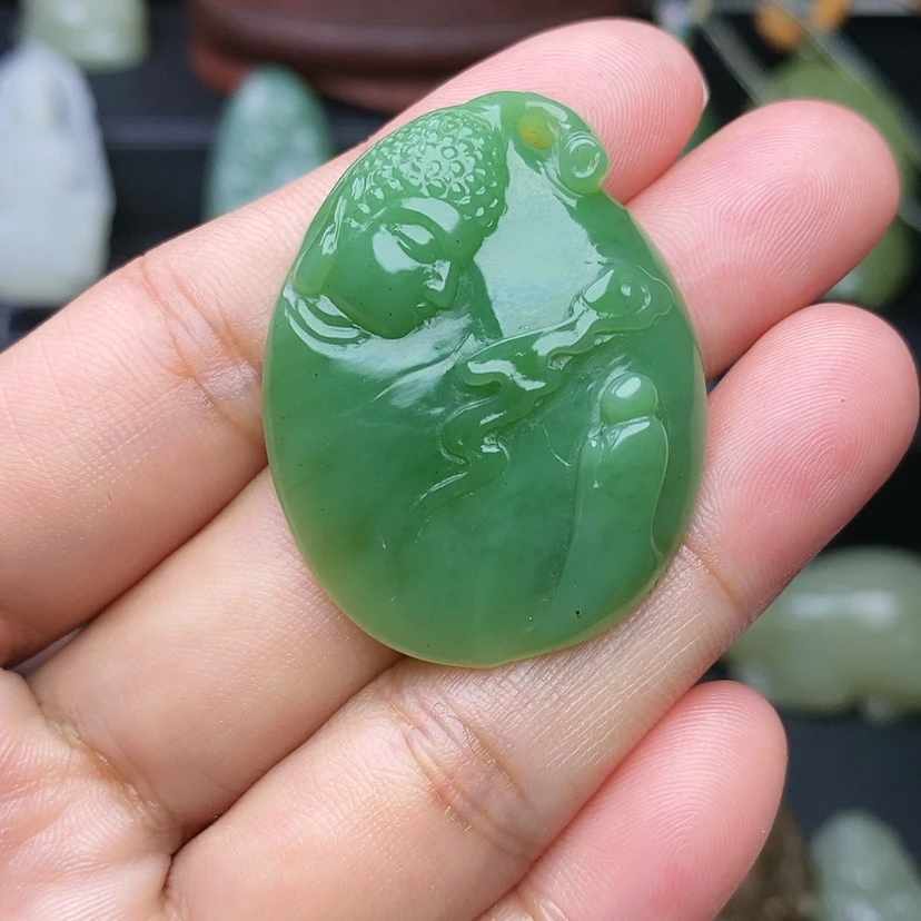 【闪购商品】未镶嵌和田玉（碧玉）挂件