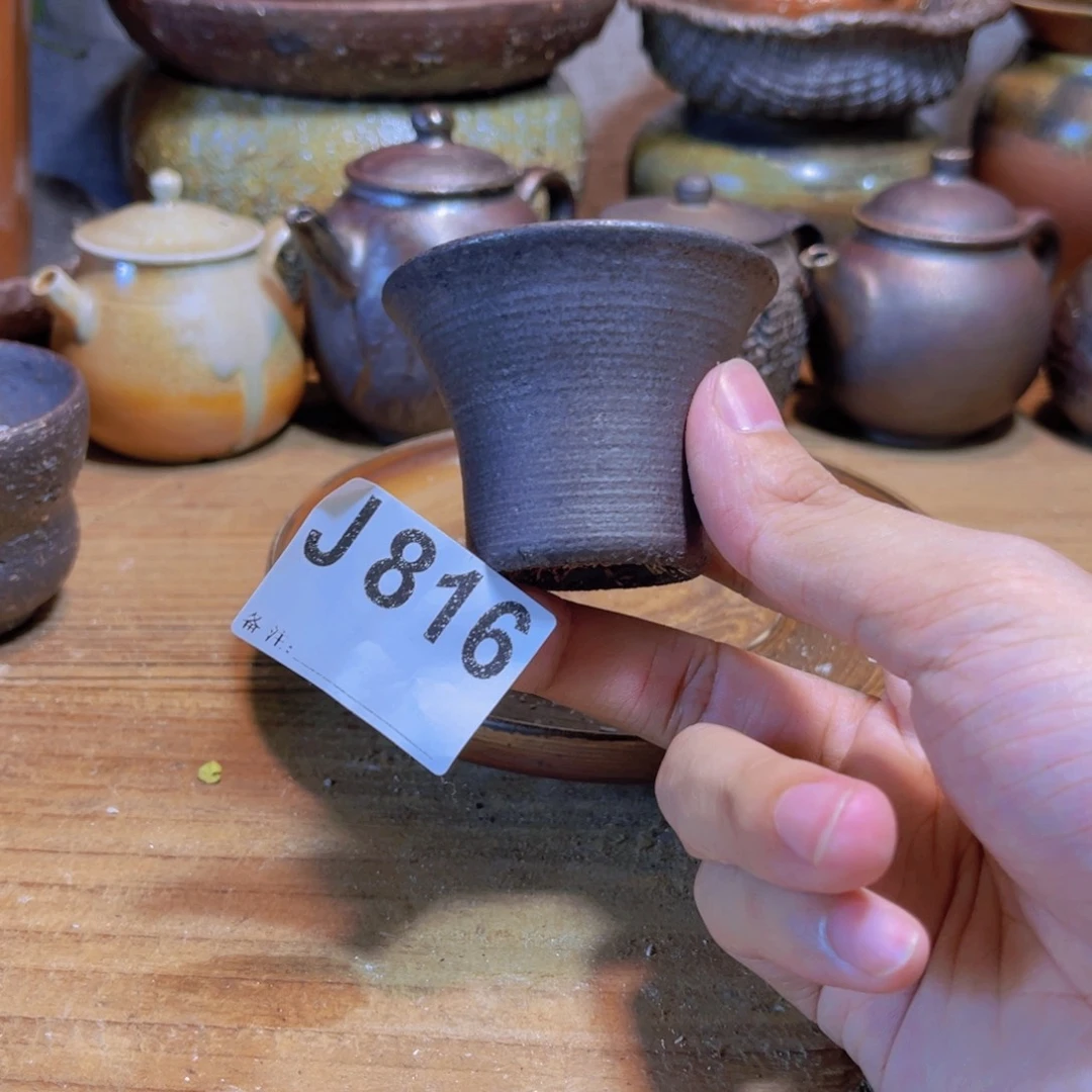 纯手工制作工艺（柴烧）裸烧纯手工制作柴烧杯816