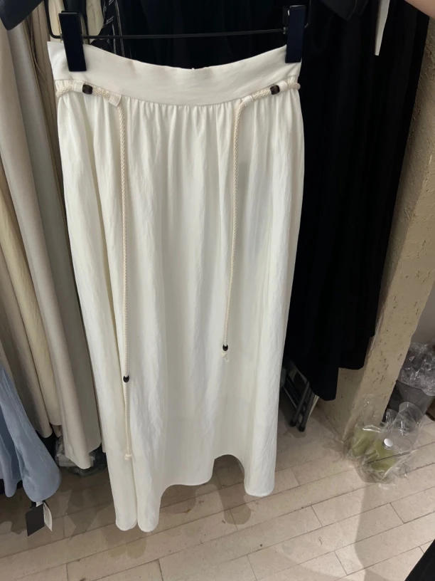 MUZI沐子29296白色半身裙夏季裙子