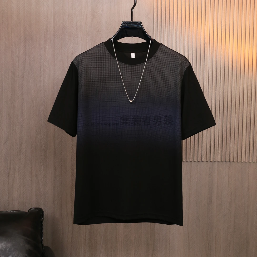 男士拼色夏季百搭时尚潮流个性休闲半袖拼接撞色宽松圆领短袖T恤