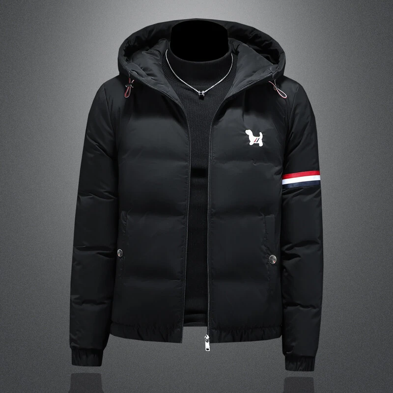 连帽羽绒服男2025冬季新款90白鸭绒外套加厚潮牌欧洲站短款外套潮