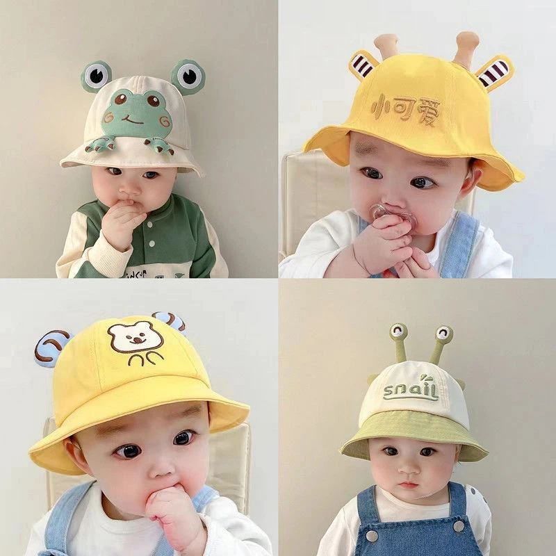 婴儿帽子0-1岁春秋薄款宝宝渔夫帽男女童网红推荐婴幼儿遮阳防晒