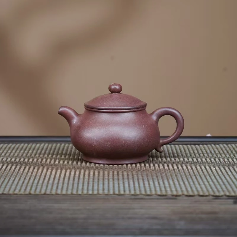 XLL粗砂天青【大潘壶】宜兴黄龙山原矿手工紫砂壶