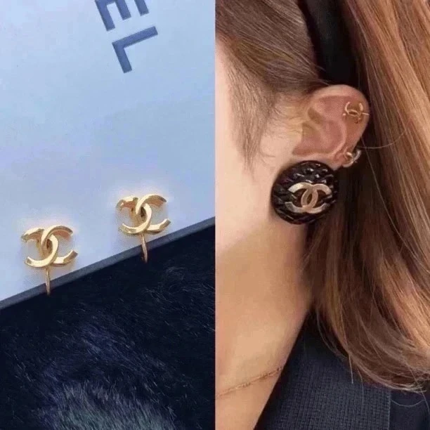 95新 Chanel/香奈儿 Chanel vintage香奈儿中古双c耳夹
