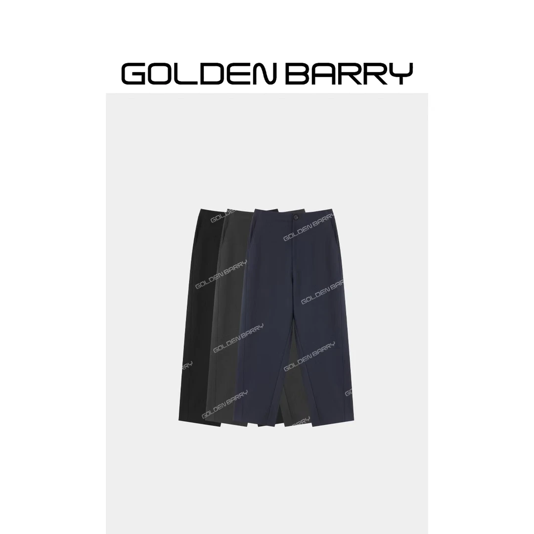 GOLDENBARRY|541170“月亮裤”简约九分西装镰刀裤