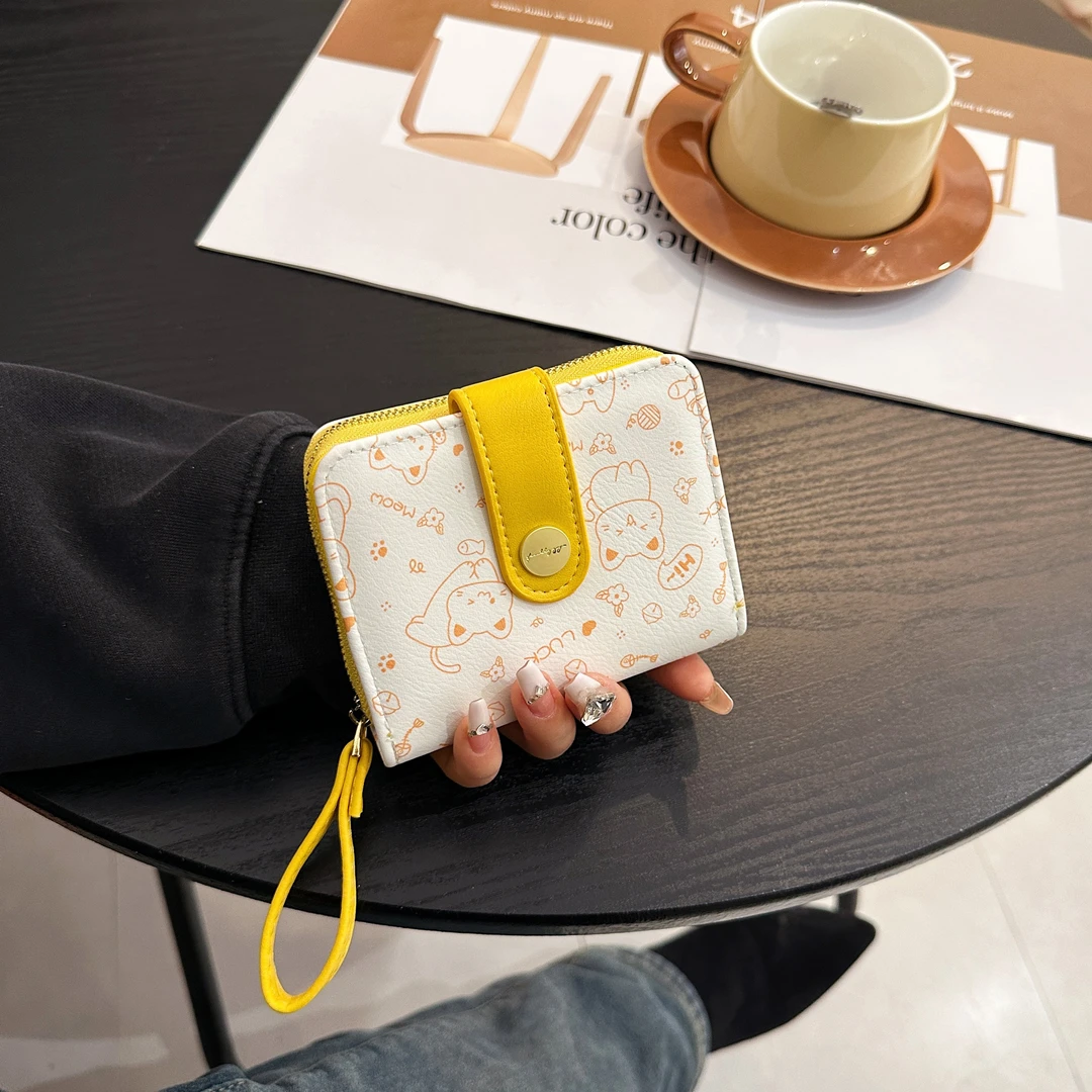 钱包女短款2025新款卡通可爱少女心放卡钱夹多功能拉链卡包零钱包