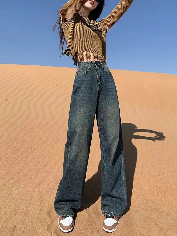 【哇】【梅梅】2025秋冬新款牛仔裤女百搭直筒高腰