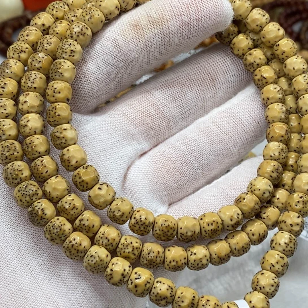 手串星月菩提柠檬金色8/7手工河豚无相