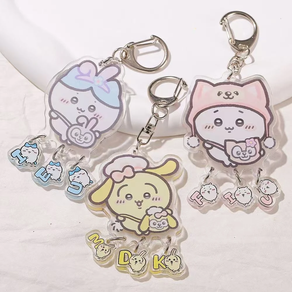 吉伊卡哇可爱小八乌萨奇情侣闺蜜亚克力卡通钥匙扣挂件