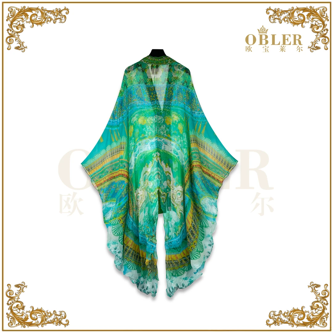 OBLE2025夏季新款真丝时尚连衣裙外披305-24383