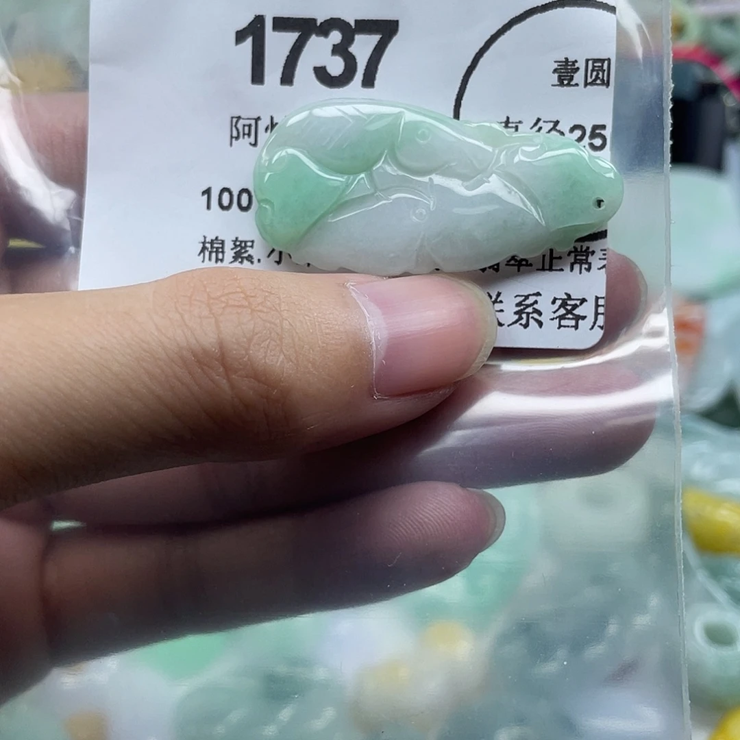 翡翠未镶嵌吊坠(赠链)