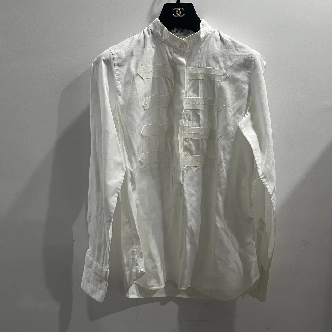 99新 Valentino/华伦天奴 葡萄籽奢潮/华伦天奴白色衬衫/44码