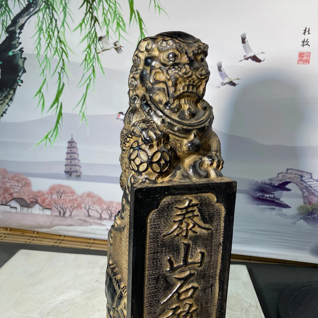 山西青石石敢当摆件高度50厘米