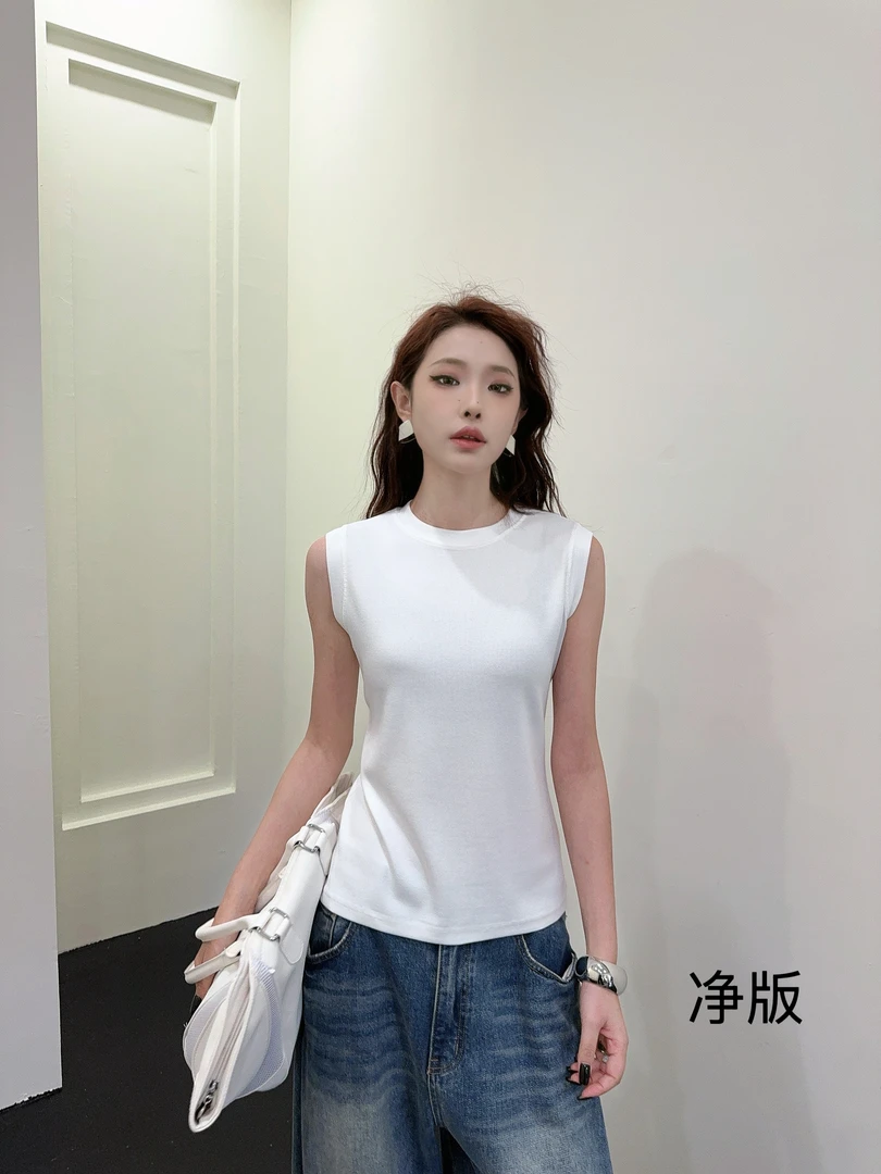 【瑶瑶专属】吊带复古港风运动风高级感修身简约背心半高领女背心