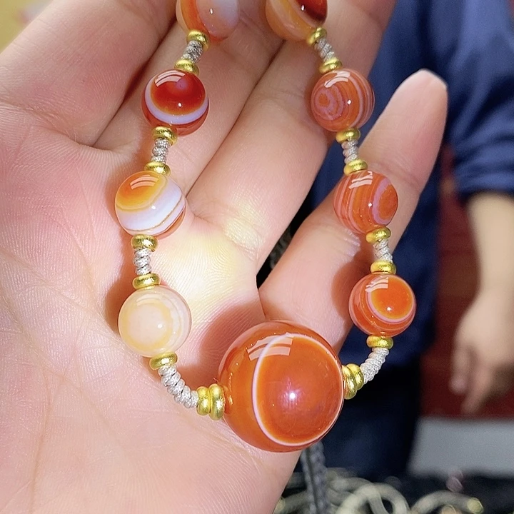 玛瑙/玉髓颈饰合金