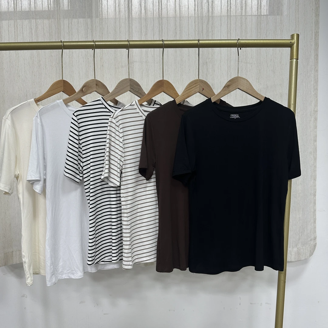 3619夏季冰凉透气显瘦六色圆领短袖休闲T恤