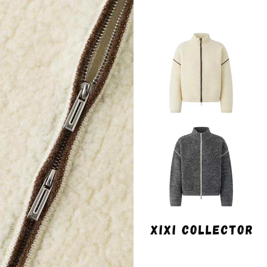 XIXI  COLLECTOR | 100%绵羊毛摇粒绒立领开衫