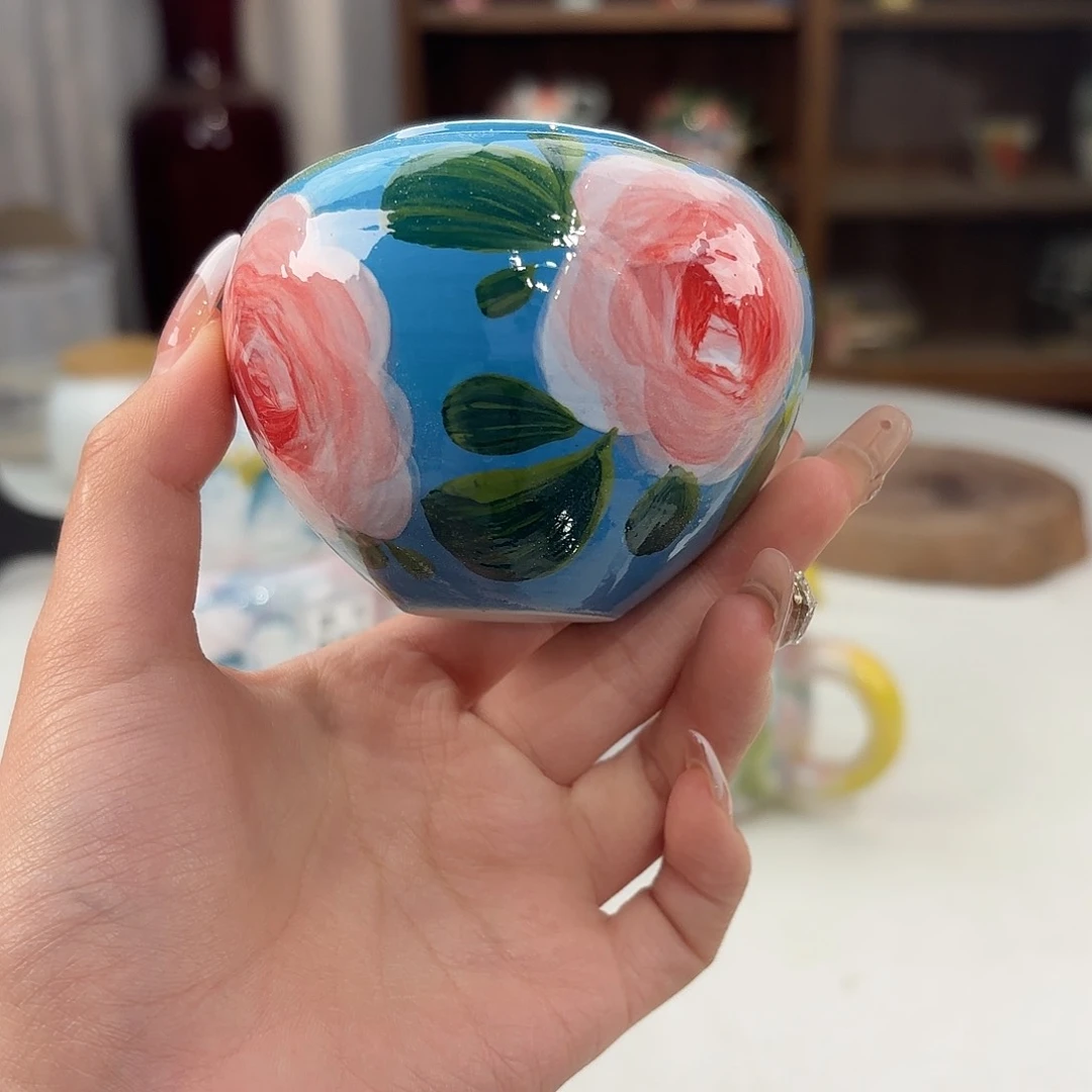 C***C景德镇手绘高温釉下彩陶瓷茶具