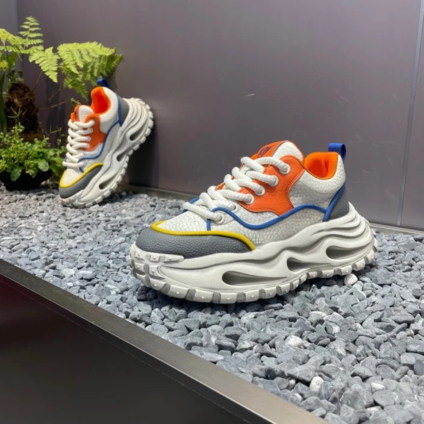 秋季新款广州休闲鞋拼接撞色设计小众厚底增高舒适百搭潮流老爹鞋